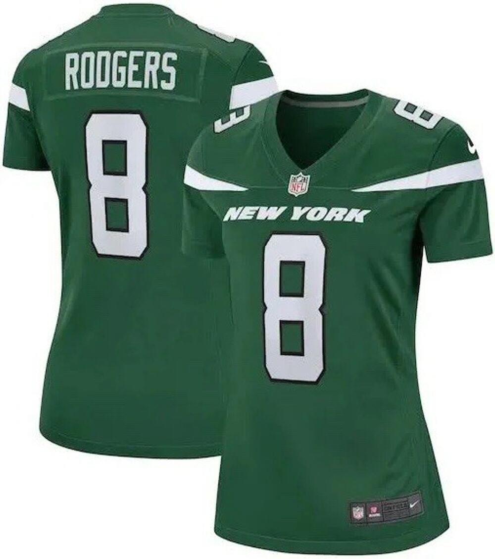 NWT Women Nike Aaron Rodgers Legacy New York Jets Legend Player Jersey XL (al15)